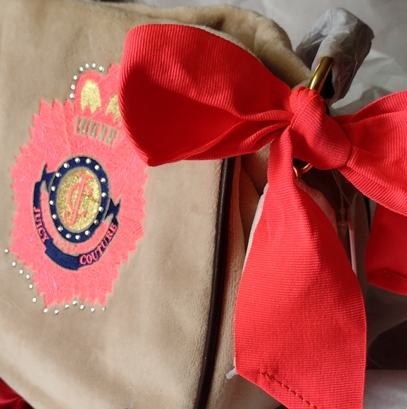 JC Velvet Cream Crest n'  👑 Orange Gold Black Monogram Crystal Embellished NWT - Picture 5 of 12